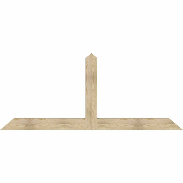 Ekena Millwork Portland Rough Sawn Timber Gable Bracket, Douglas Fir, 96"W x 40"H x 4"D x 6"F, 10/12 Pitch GBW096X40X0406POR00RDF - main